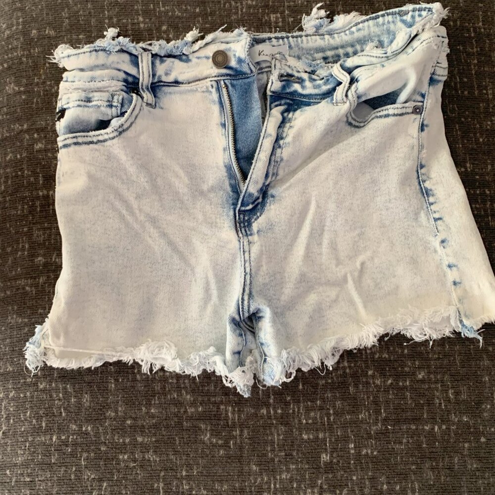 Women's denim whitewashed KanCan shorts